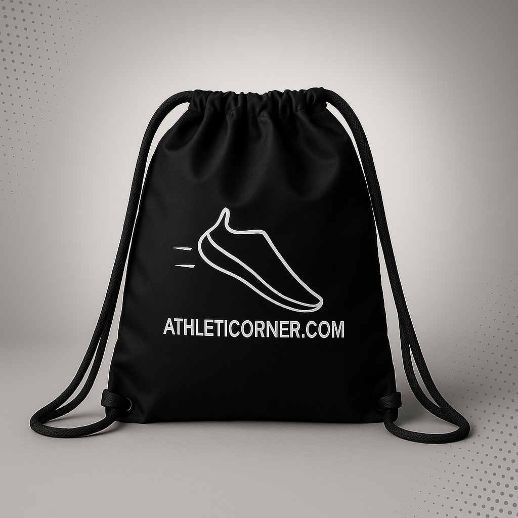 Athletic Corner Drawstring Bag 'Black'