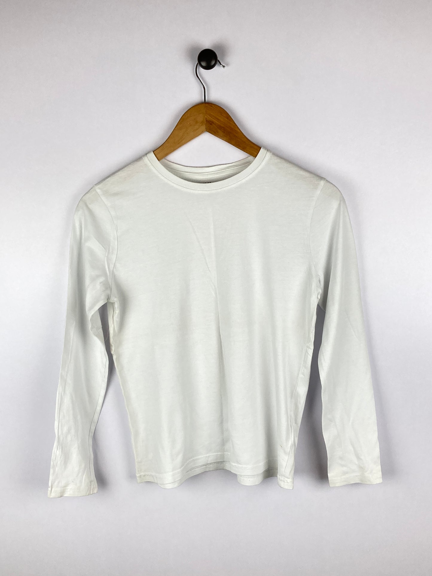 H&M Basic White Full | Cotton | Crew Neck-Tees-Athletic Corner