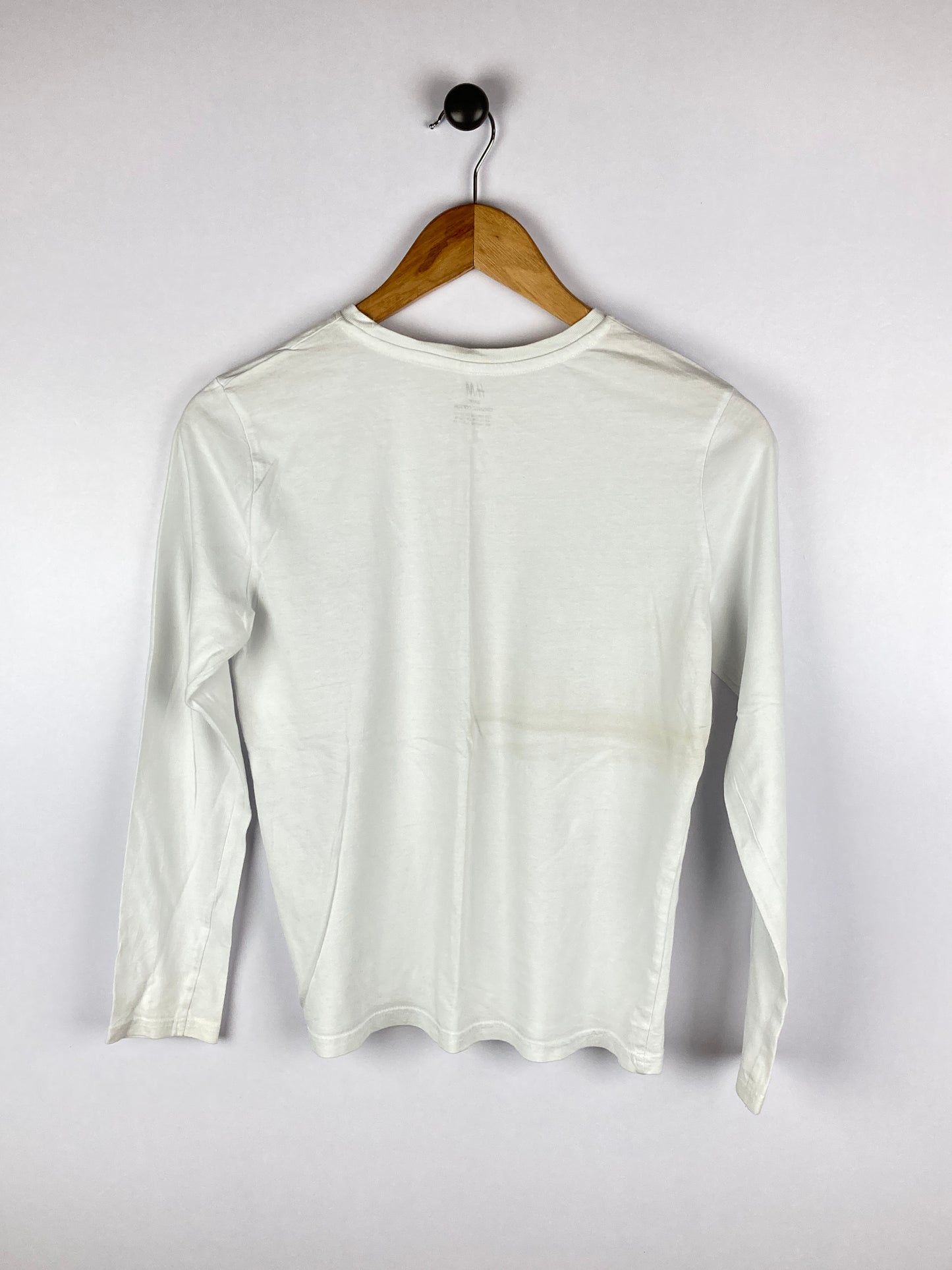 H&M Basic White Full | Cotton | Crew Neck-Tees-Athletic Corner
