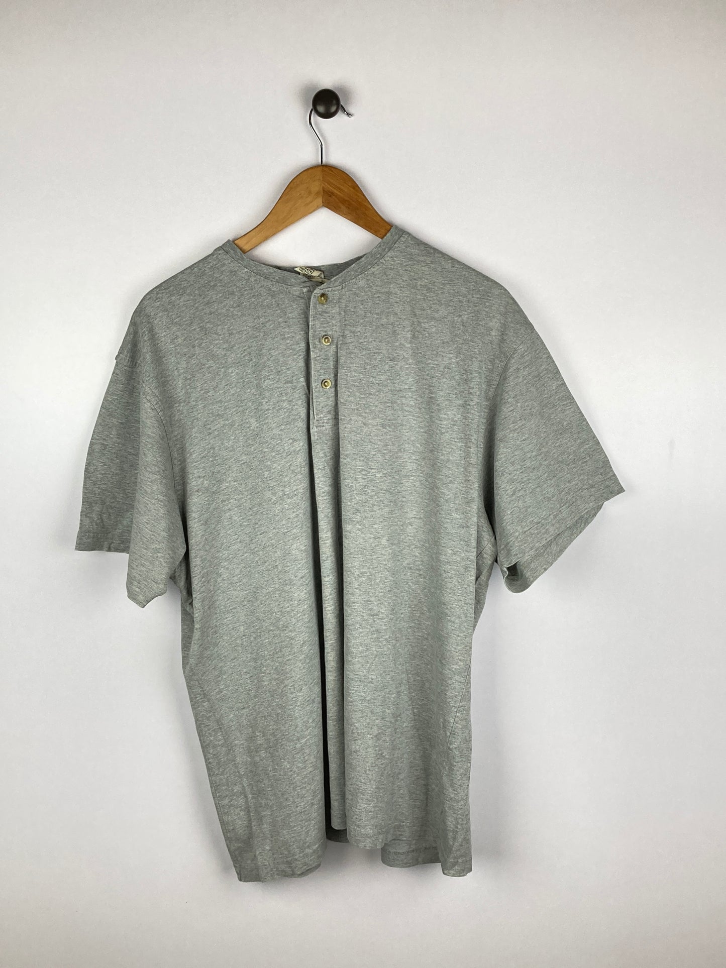 L.L.Bean Basic | Cotton | Buttoned Crew Neck-Tees-Athletic Corner