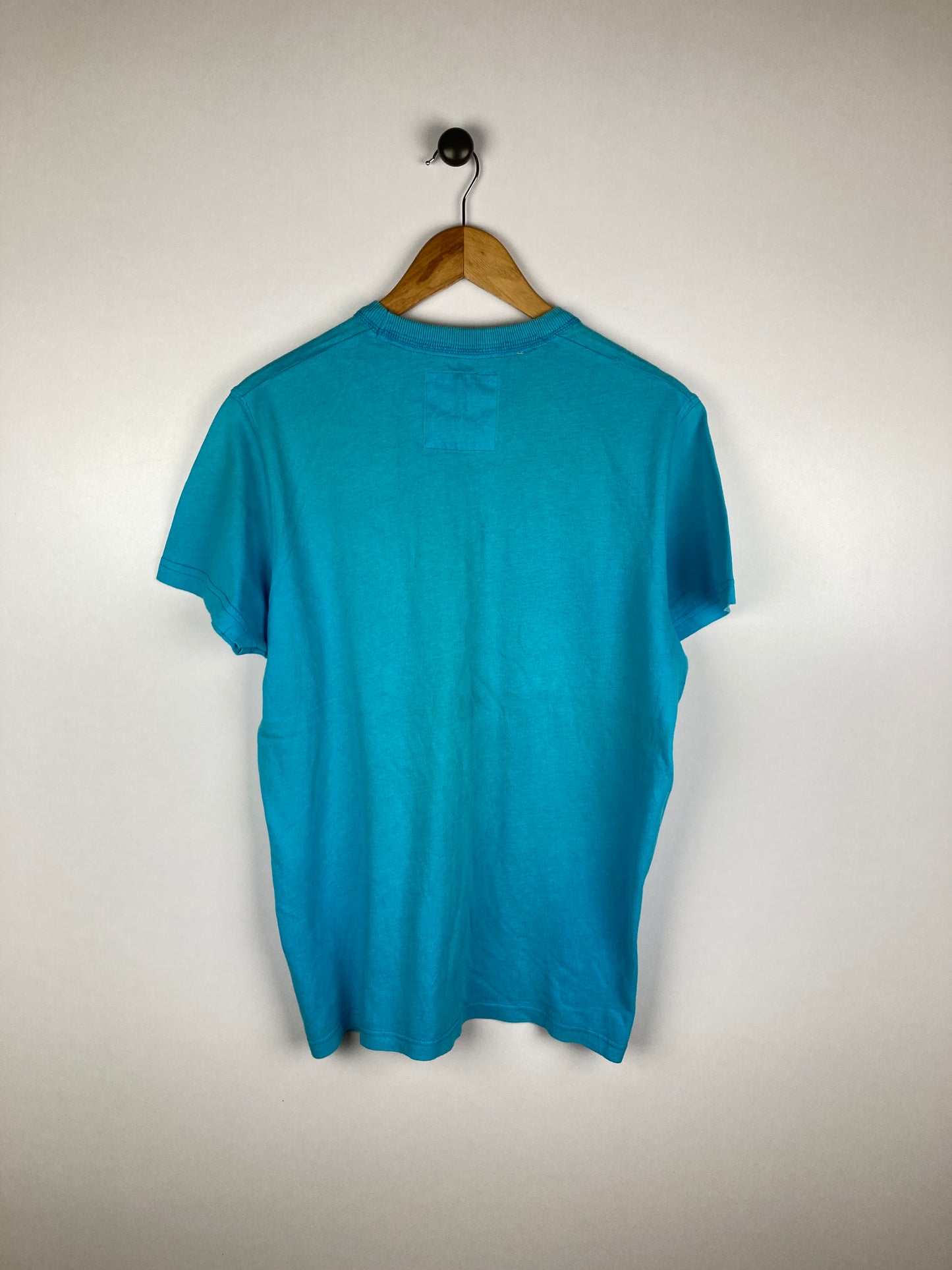 Hollister California Printed Blue |Cotton| Crew Neck-Tees-Athletic Corner