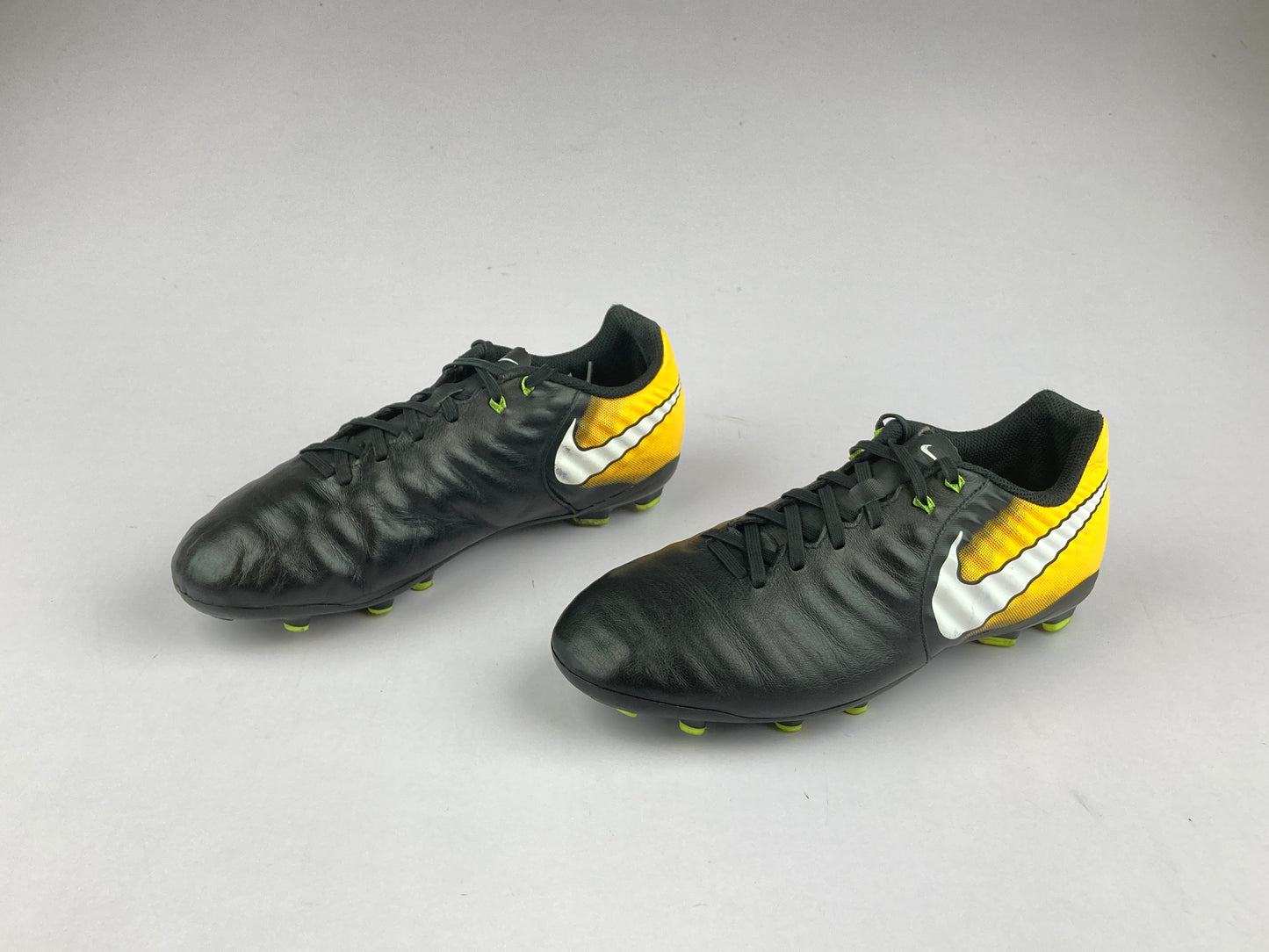 Nike JR Tiempo Ligera IV FG 'Black/Yellow' 897725-008-Footwear-Athletic Corner