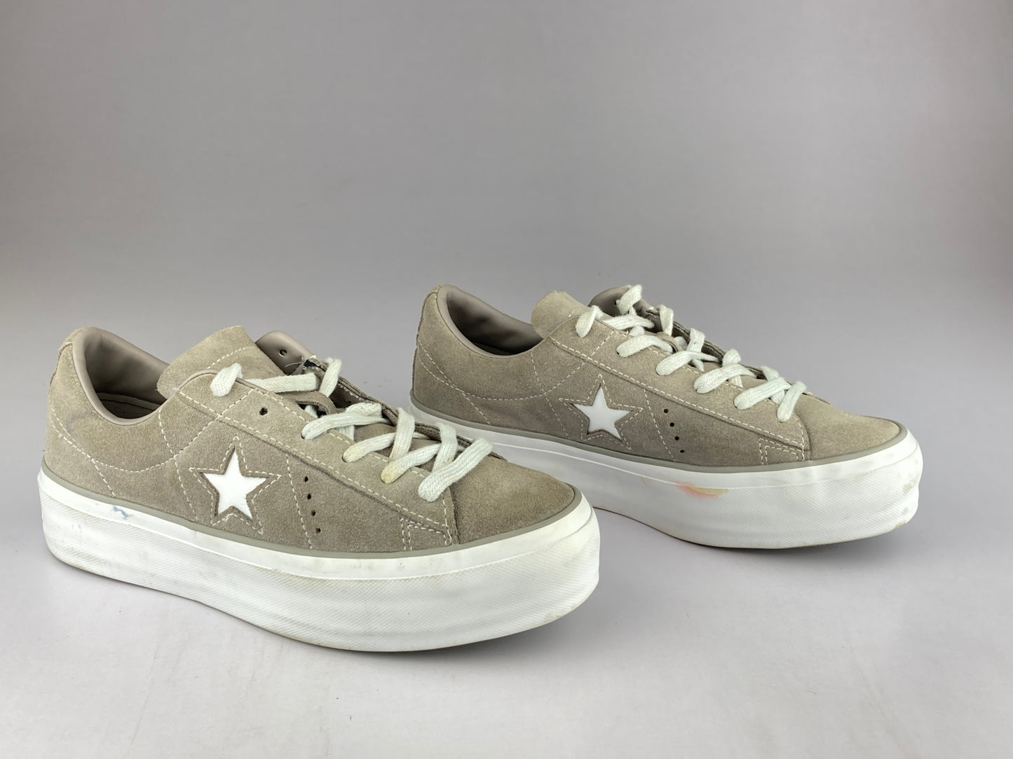 Converse Wmns One Star Platform Suede 'Grey White' 563870c-Sneakers-Athletic Corner