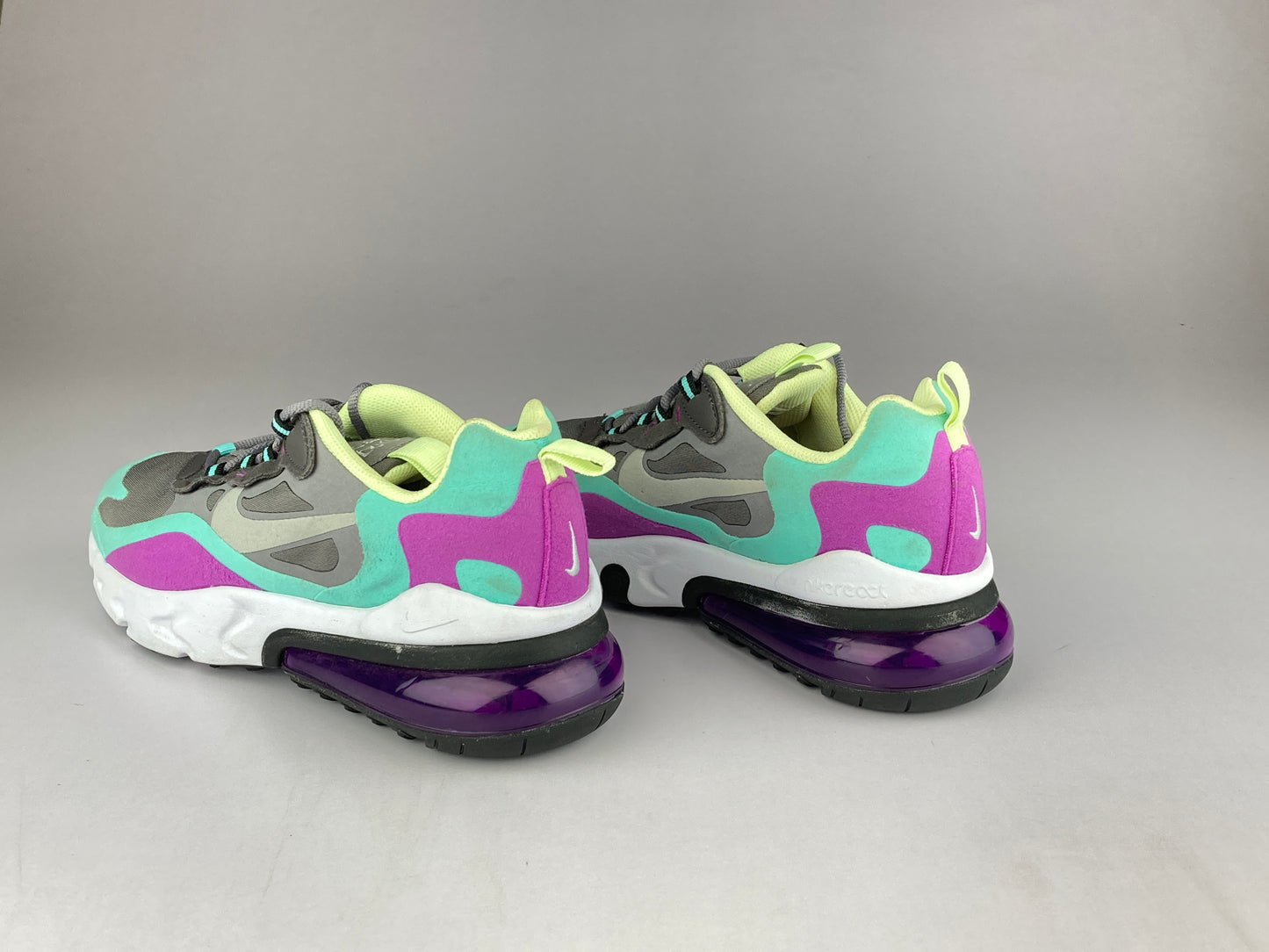 Nike Air Max 270 React 'Gunsmoke Aurora Violet' BQ0103-007-Running-Athletic Corner