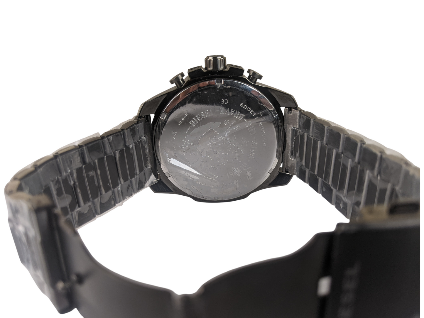 Diesel Black Stainless Steel Grey Dial Quartz Men Watch DZ4282