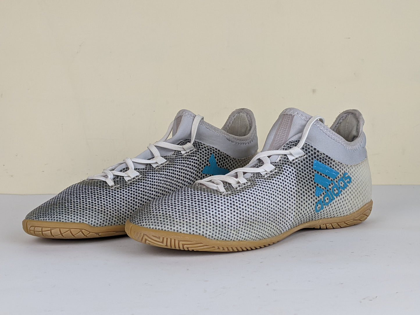 adidas X Tango 17.3 IN Dust Storm - Footwear White/Energy Blue/Core Black Kids