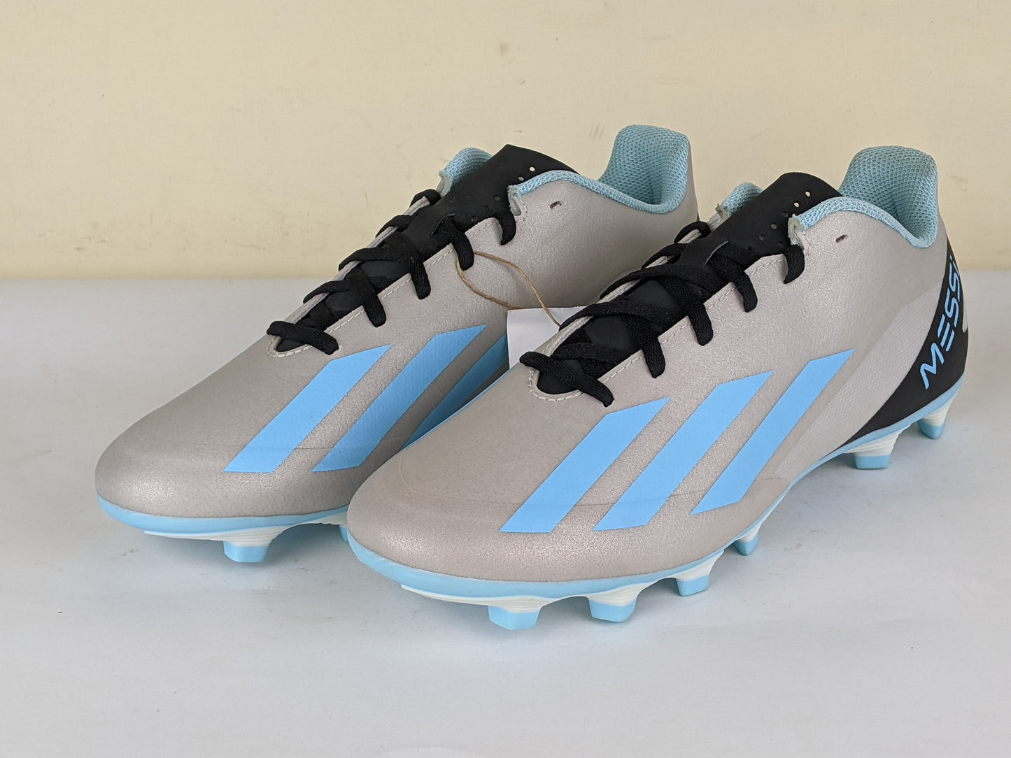 adidas X Crazyfast Messi .4 FxG Infinito - Silver Metallic/Bliss Blue/Core Black (Brand New)