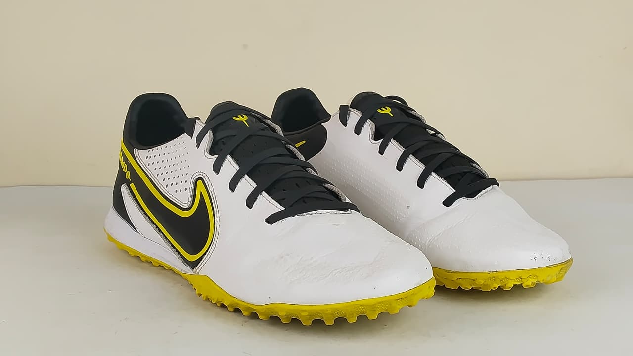Nike Tiempo React Legend 9 Pro TF - White/Dark Smoke Grey/Black/Yellow