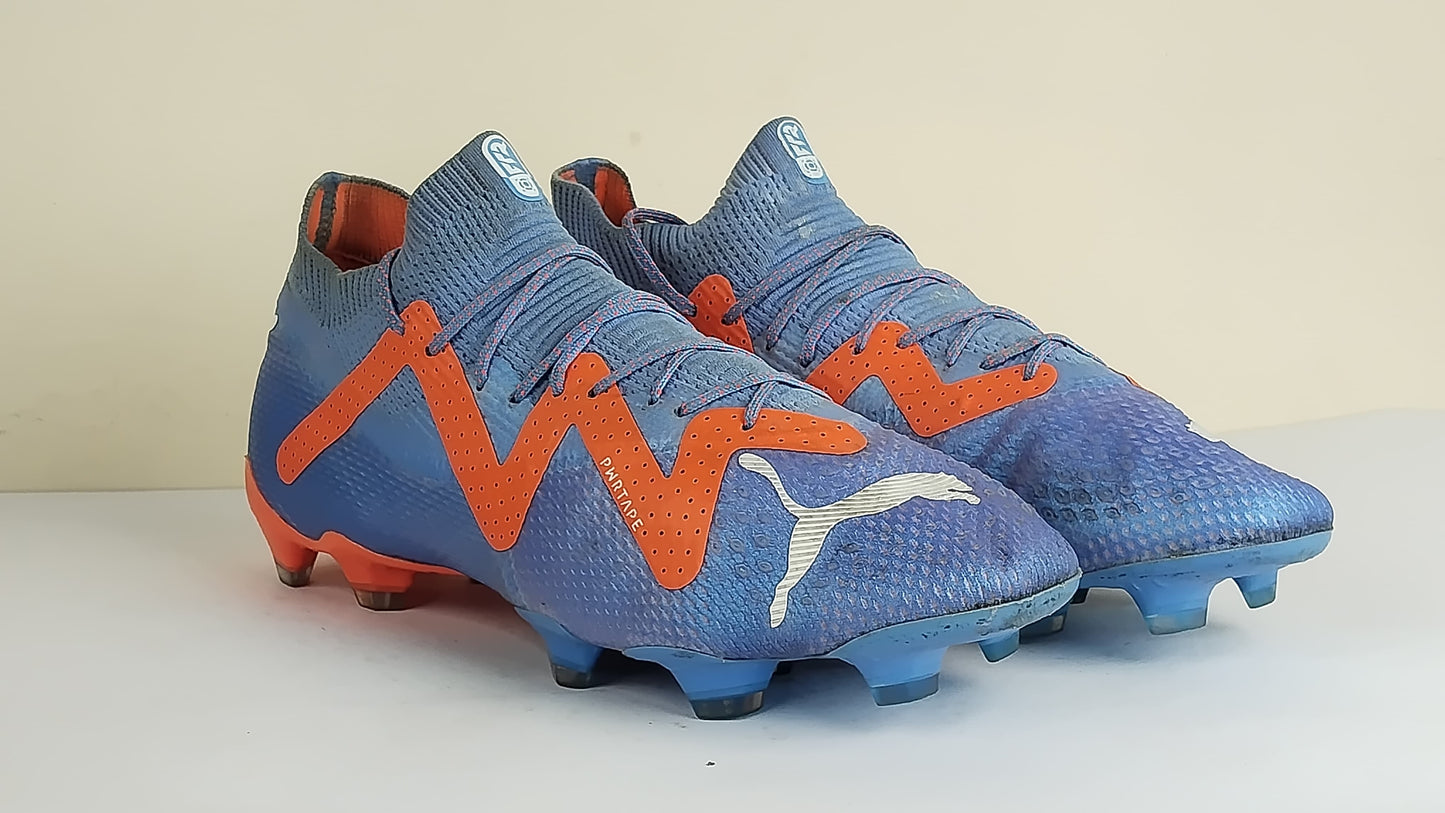 PUMA Future Ultimate FG/AG Supercharge - Blue Glimmer/PUMA White/Ultra Orange