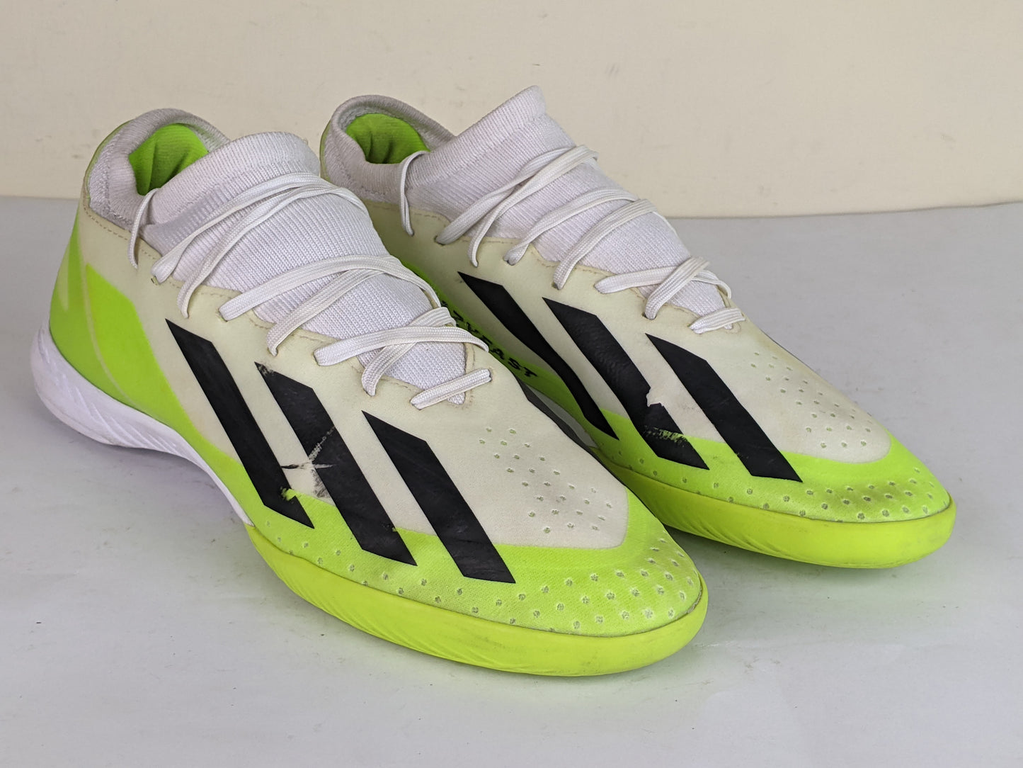 adidas X Crazyfast .3 IN Crazyrush - Footwear White/Core Black/Lucid Lemon
