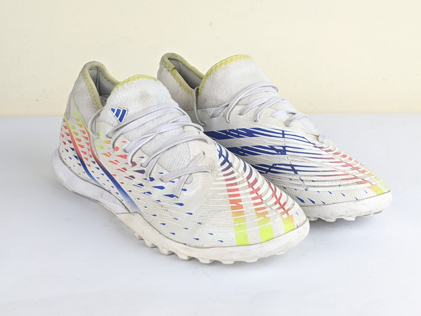 adidas Predator Edge .3 TF Al Rihla - Footwear White/Solar Yellow/Power Blue
