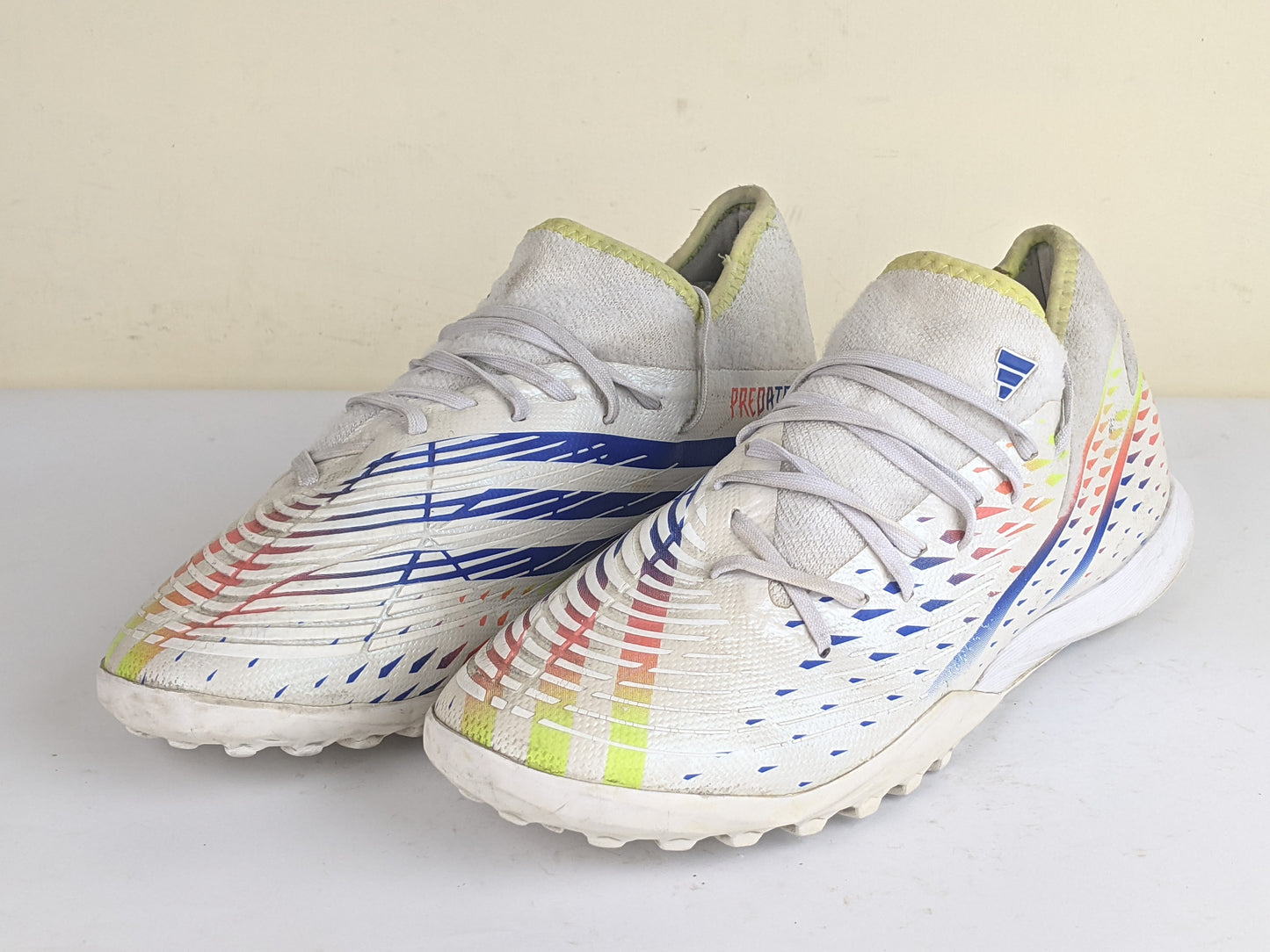 adidas Predator Edge .3 TF Al Rihla - Footwear White/Solar Yellow/Power Blue