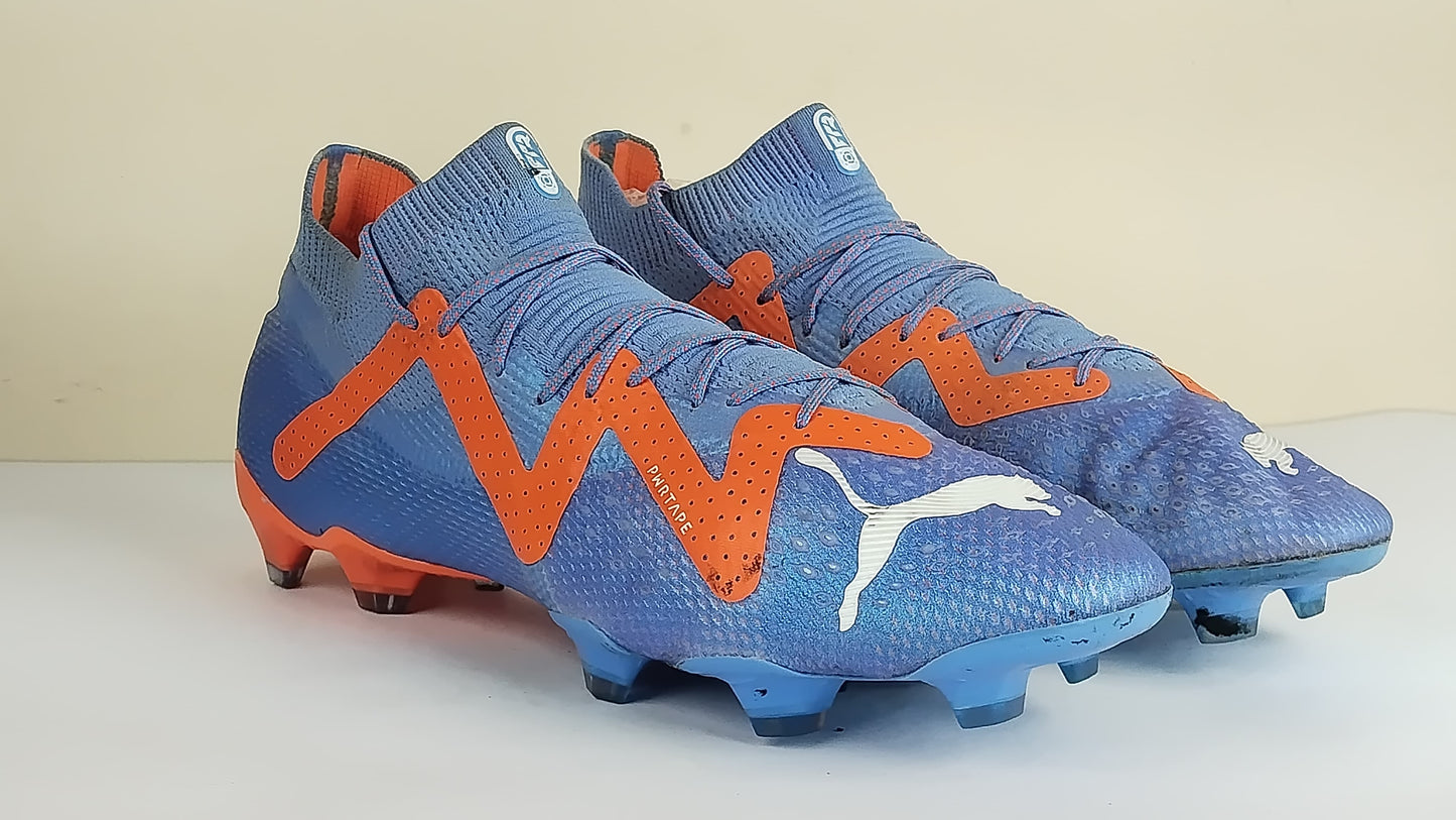PUMA Future Ultimate FG/AG Supercharge - Blue Glimmer/PUMA White/Ultra Orange