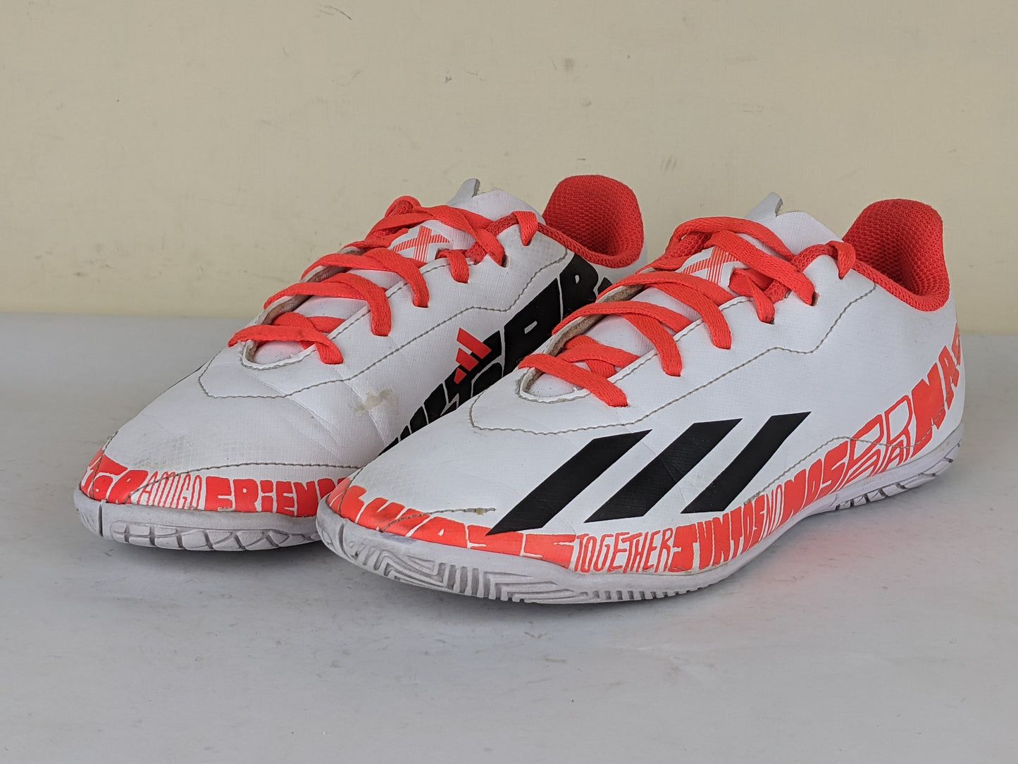 adidas X Speedportal Messi .4 IN Balon te Adoro - Footwear White/Core Black/Solar Red Kids