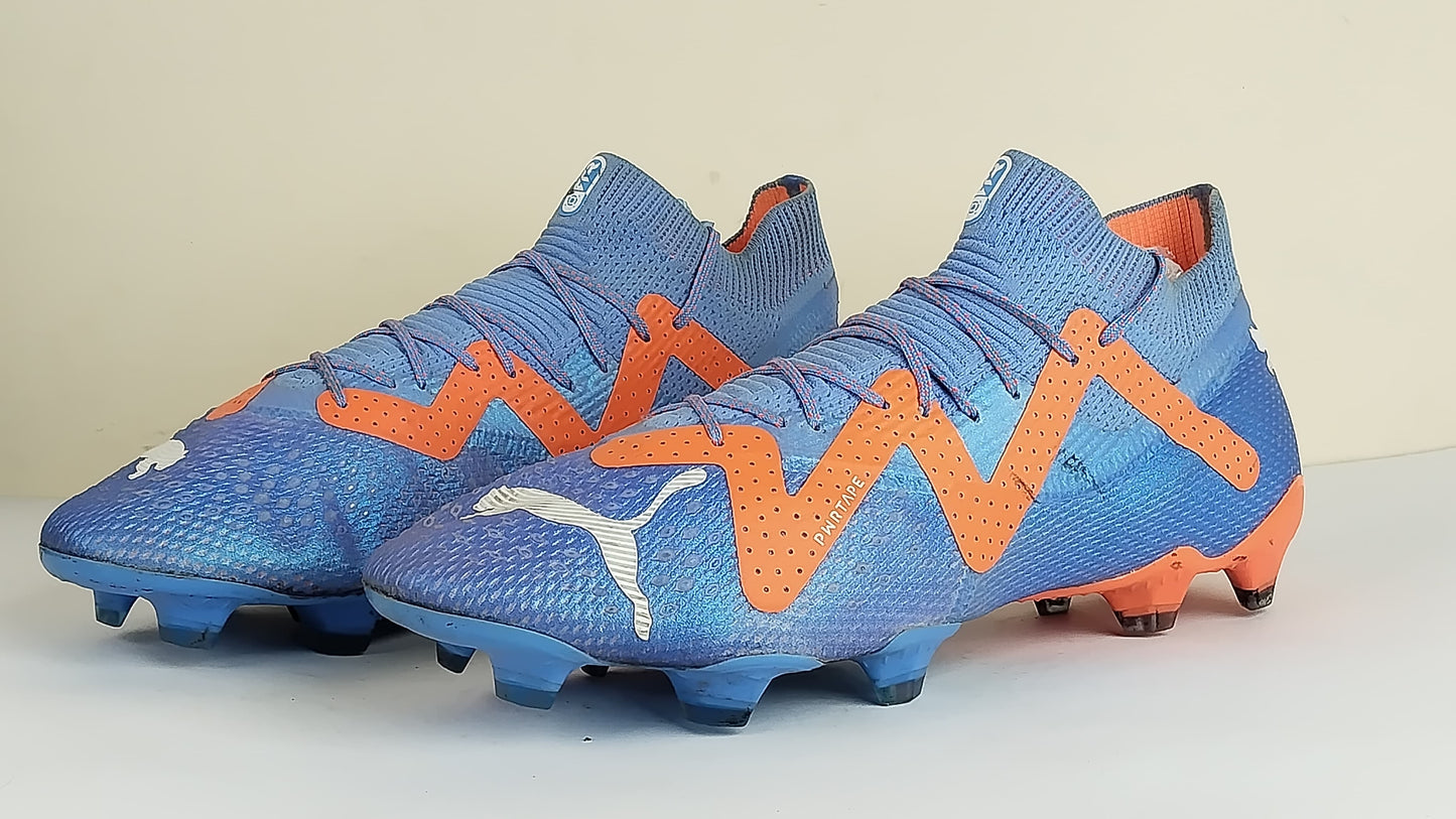 PUMA Future Ultimate FG/AG Supercharge - Blue Glimmer/PUMA White/Ultra Orange