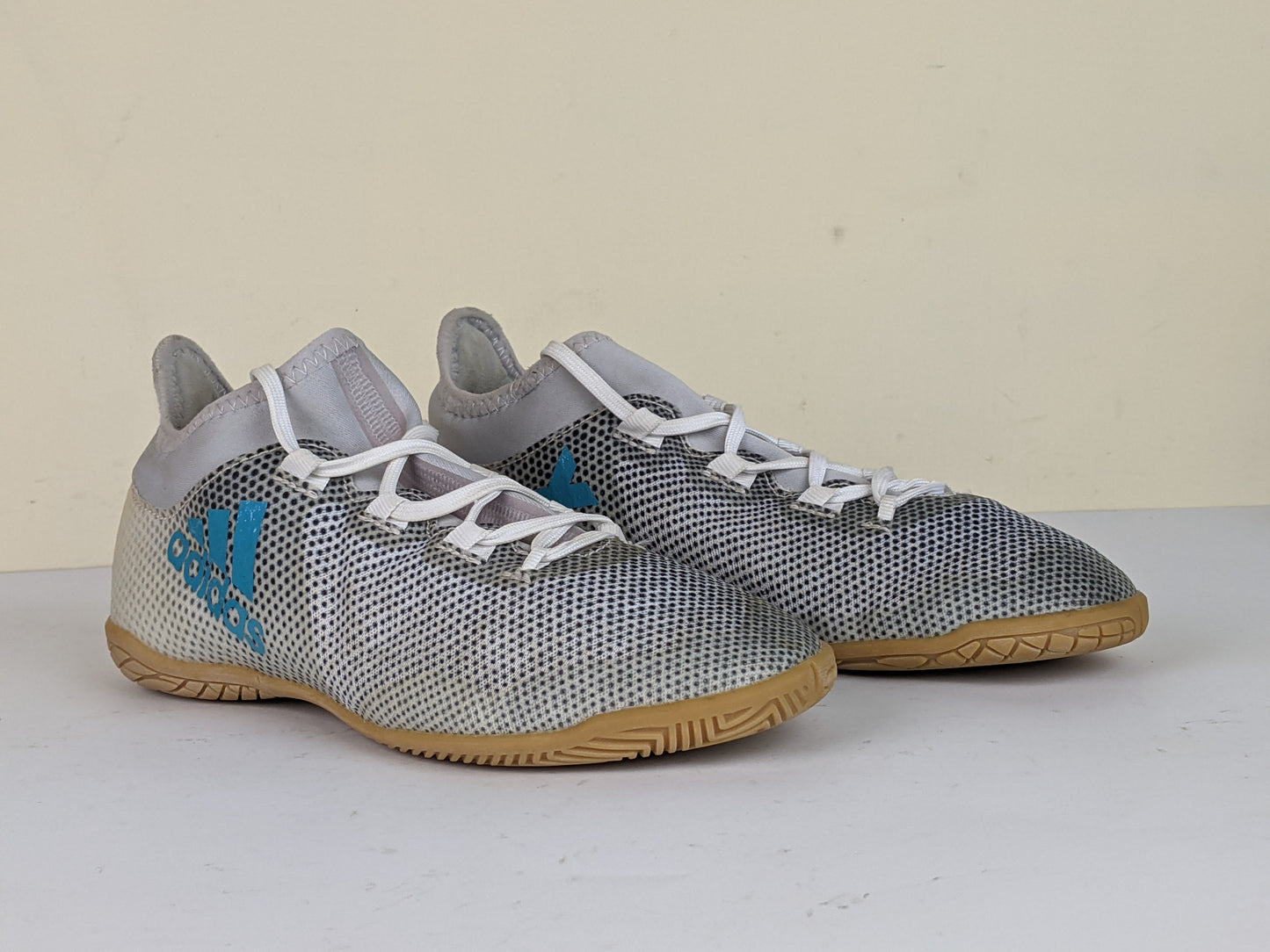 adidas X Tango 17.3 IN Dust Storm - Footwear White/Energy Blue/Core Black Kids