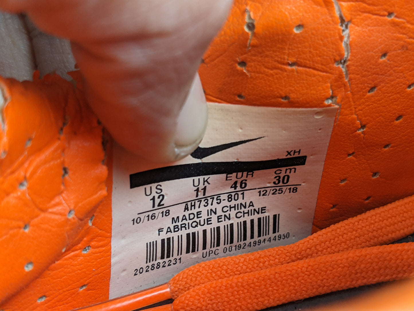 Nike Mercurial Vapor 12 Academy FG/MG 'Orange/White