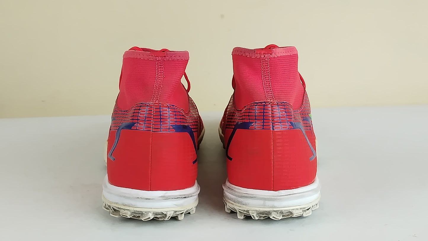 Nike Mercurial Superfly 8 Academy TF Spectrum - Bright Crimson/Metallic Silver