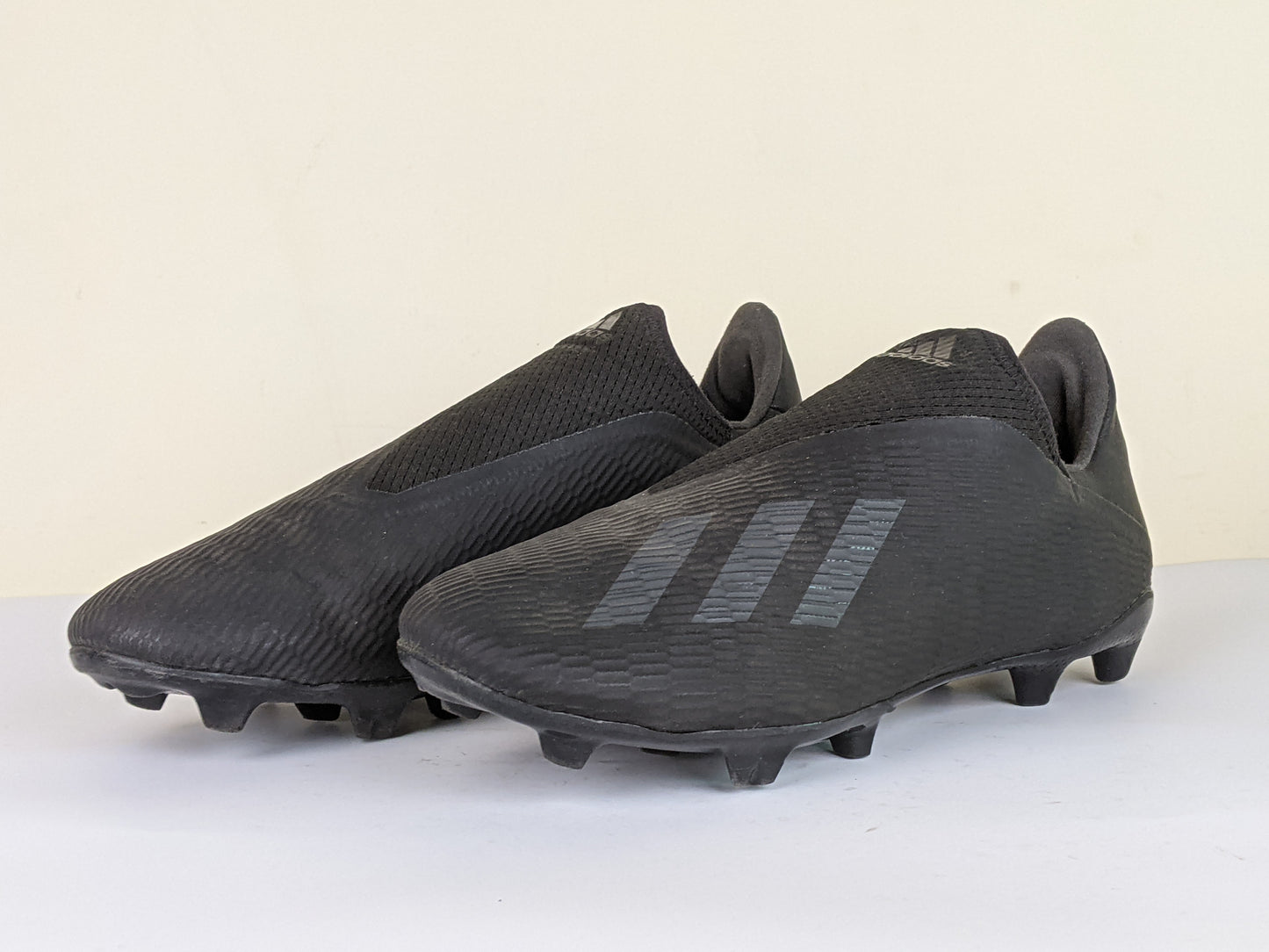 adidas X 19.3 FG/AG Laceless Dark Motion - Core Black/Silver Metallic