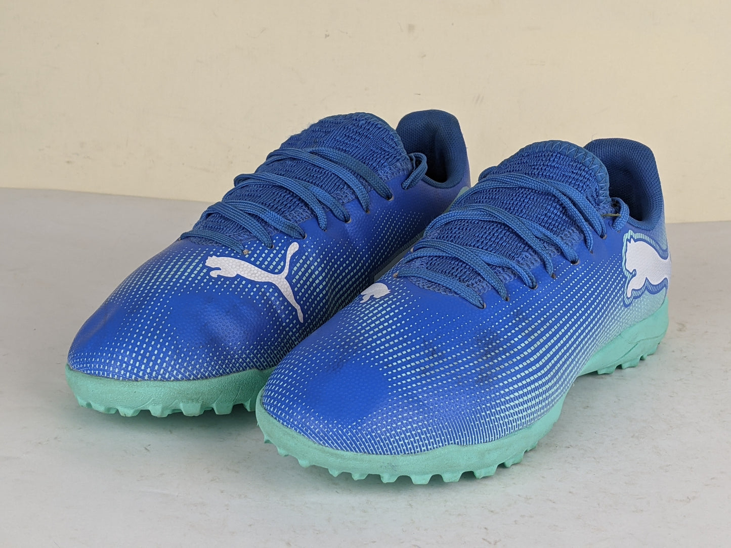 Puma FUTURE 7 PLAY TT Jr Hyperlink Blue-Mint-PUMA White