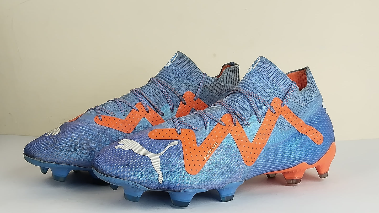 PUMA Future Ultimate FG/AG Supercharge - Blue Glimmer/PUMA White/Ultra Orange