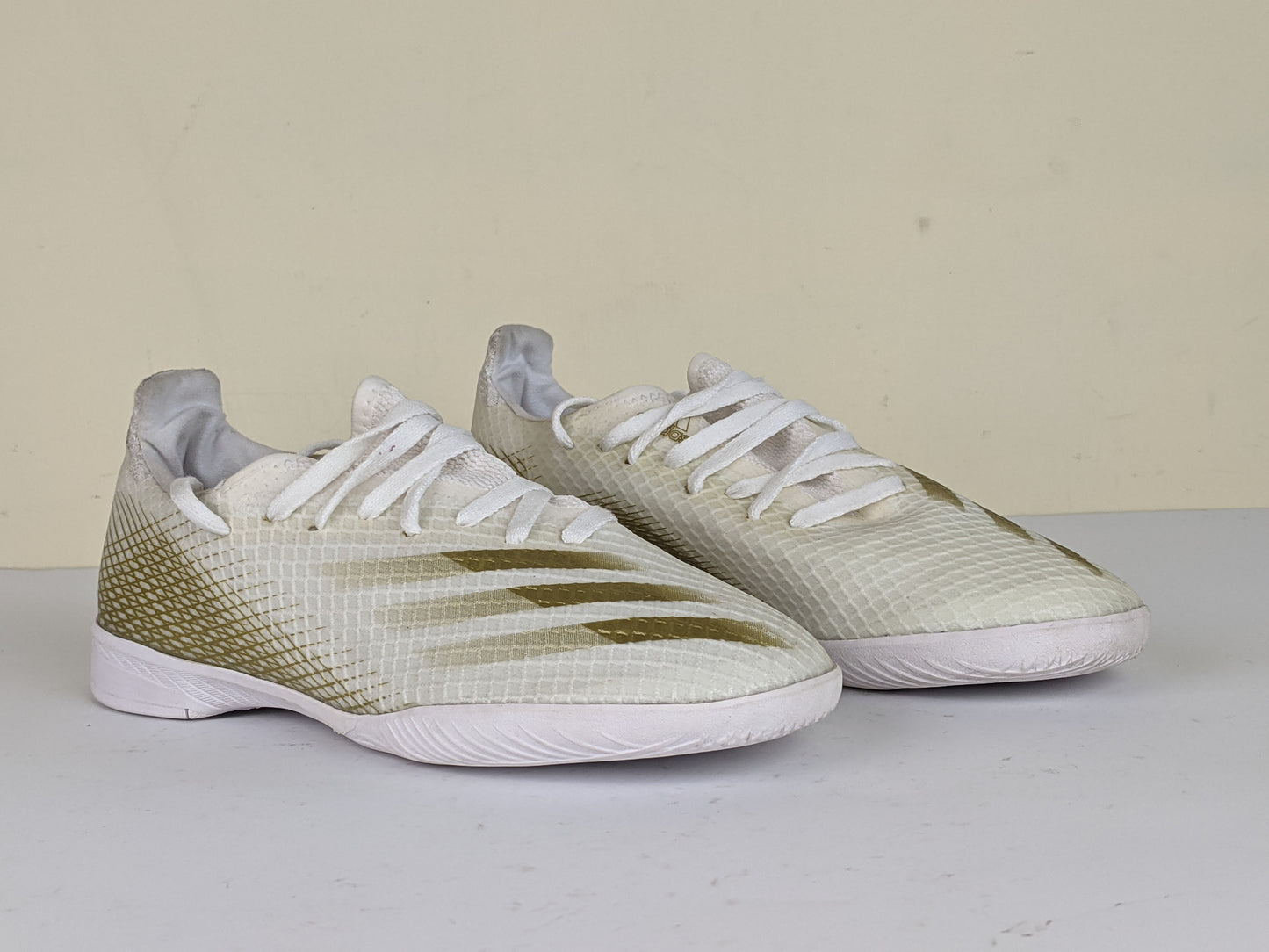 adidas X Ghosted .3 IN Inflight - Footwear White/Metallic Gold Kids