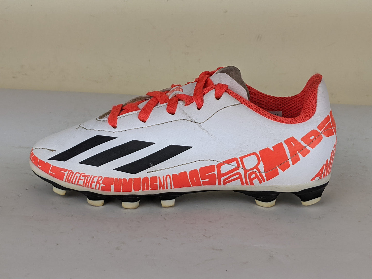 adidas X Speedportal Messi .4 FxG Balon te Adoro - Footwear White/Core Black/Solar Red Kids