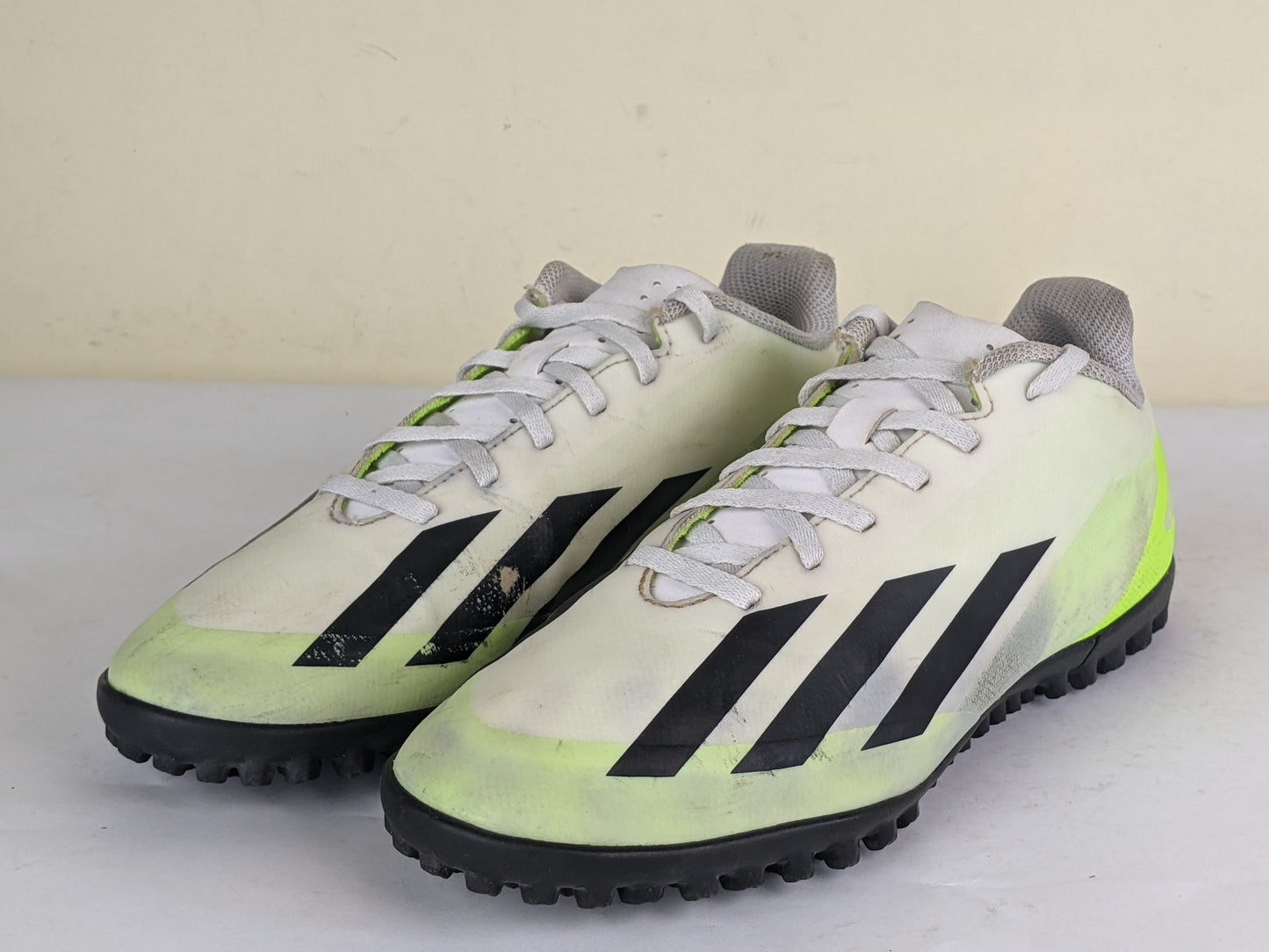 adidas X Crazyfast .4 TF Crazyrush - Footwear White/Core Black/Lucid Lemon