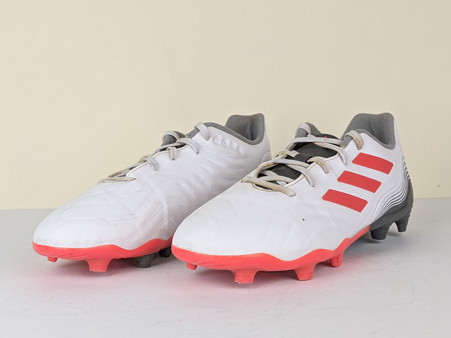 adidas Copa Sense .3 FG WhiteSpark - Footwear White/Solar Red/Iron Metal Kids