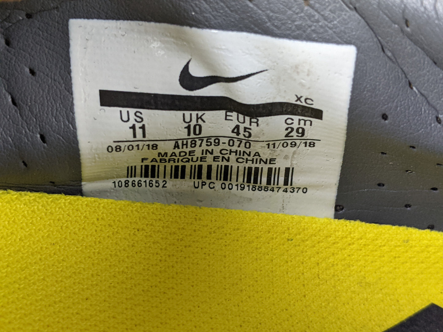 Nike Mercurial Vapor 12 Pro AG-PRO Game Over - Dark Grey/Yellow