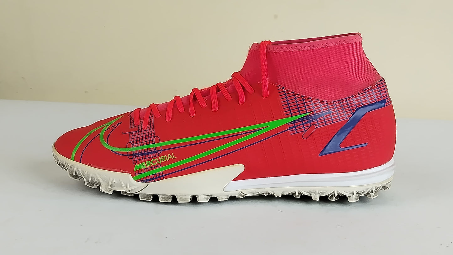 Nike Mercurial Superfly 8 Academy TF Spectrum - Bright Crimson/Metallic Silver