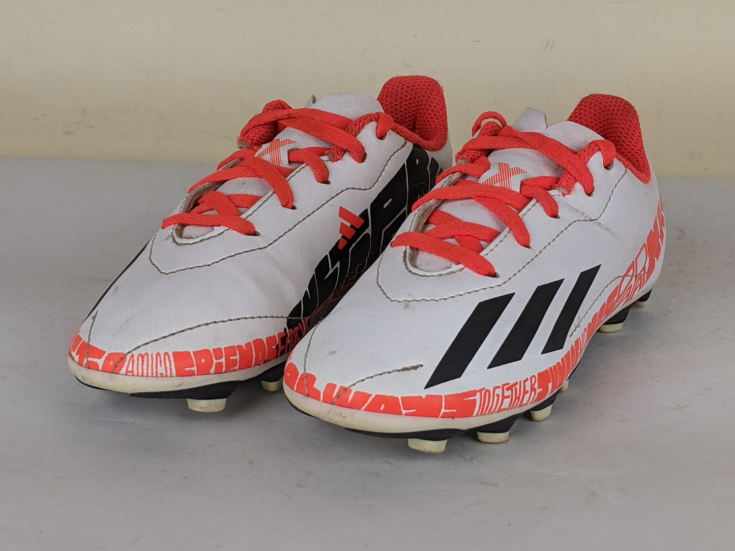 adidas X Speedportal Messi .4 FxG Balon te Adoro - Footwear White/Core Black/Solar Red Kids