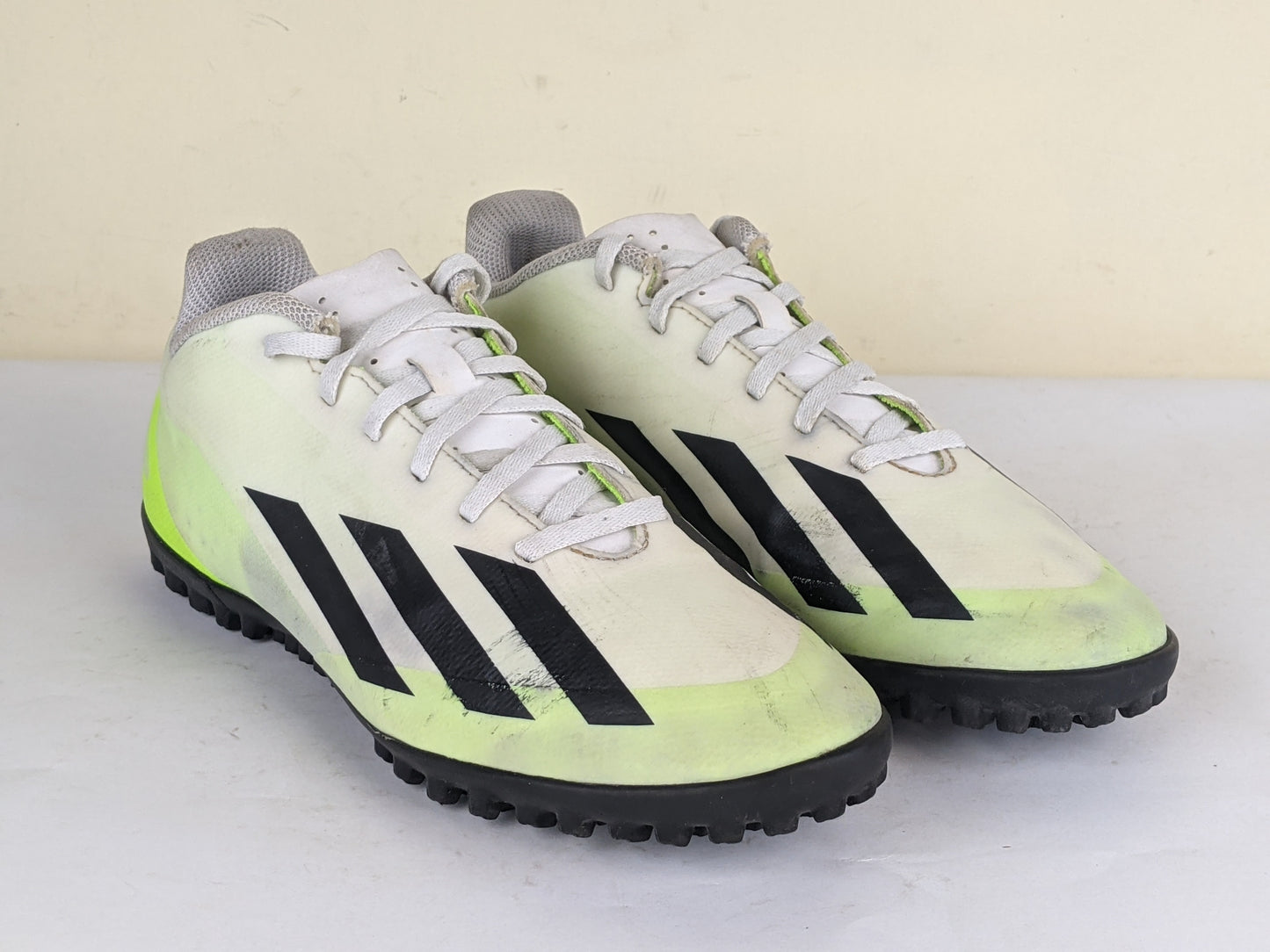 adidas X Crazyfast .4 TF Crazyrush - Footwear White/Core Black/Lucid Lemon