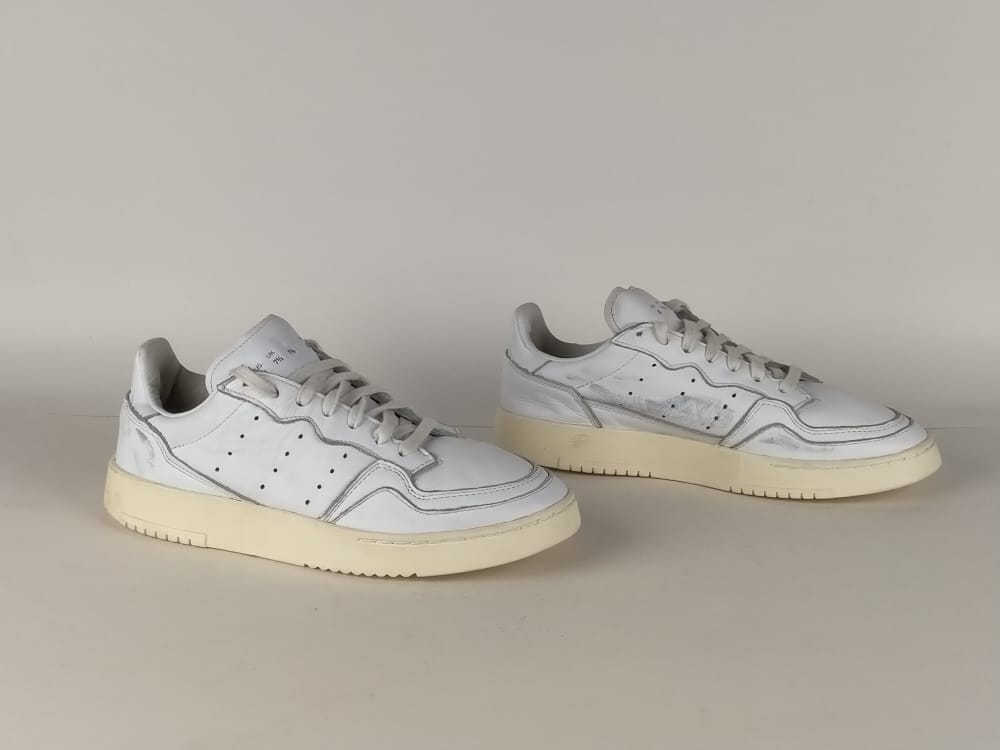 adidas Originals Supercourt Shoes 'Crystal White/Chalk White/Off White'-Sneakers-Athletic Corner