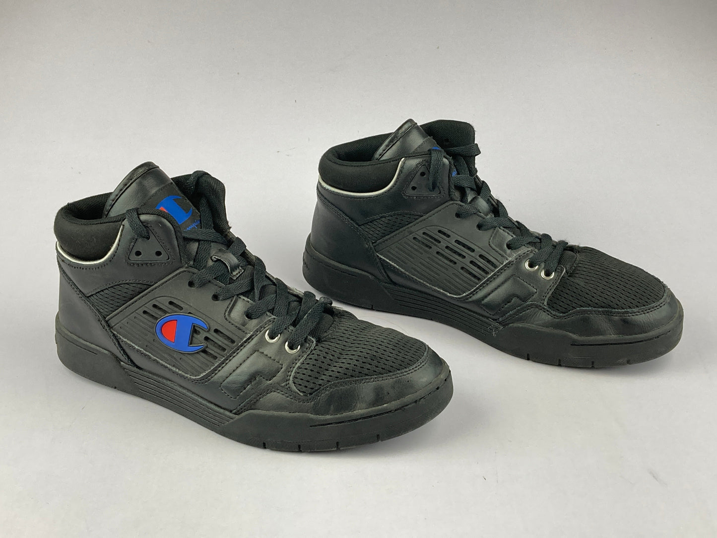 Champion 3 On 3 High Top 'Black Leather'-Footwear-Athletic Corner
