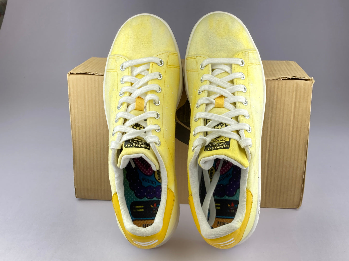 adidas X Pharrell Williams Hu Holi Stan Smith 'Yellow/White' AC7042-Sneakers-Athletic Corner