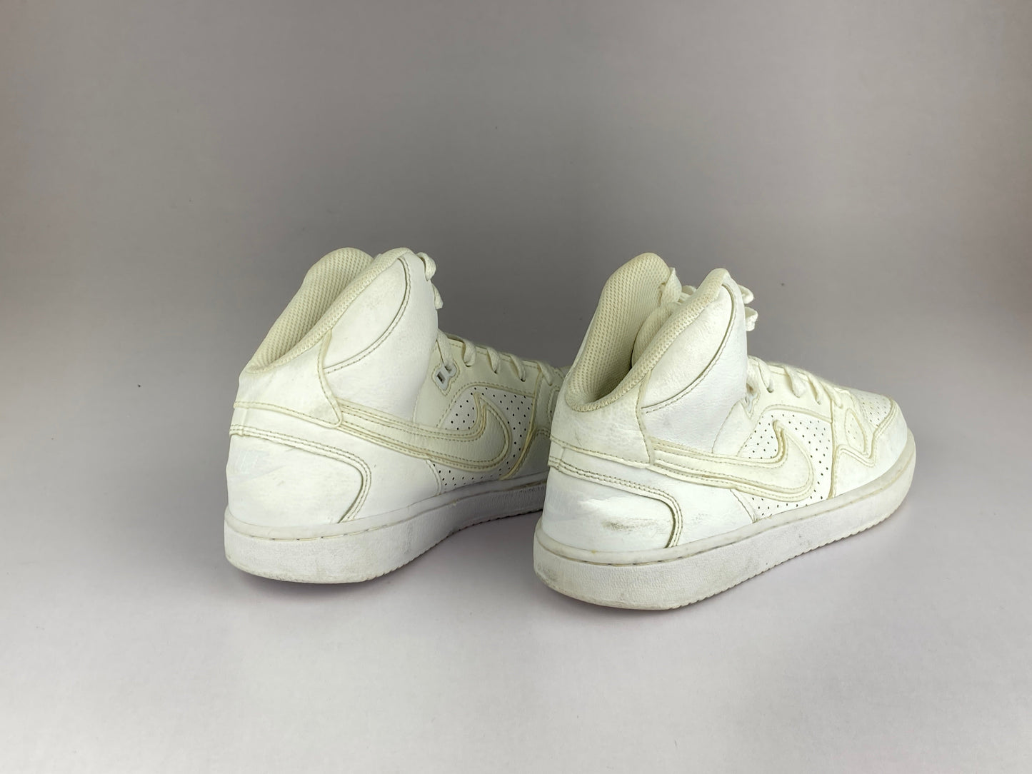 Nike Son of Force Mid 'Triple White' 615158-109-Sneakers-Athletic Corner