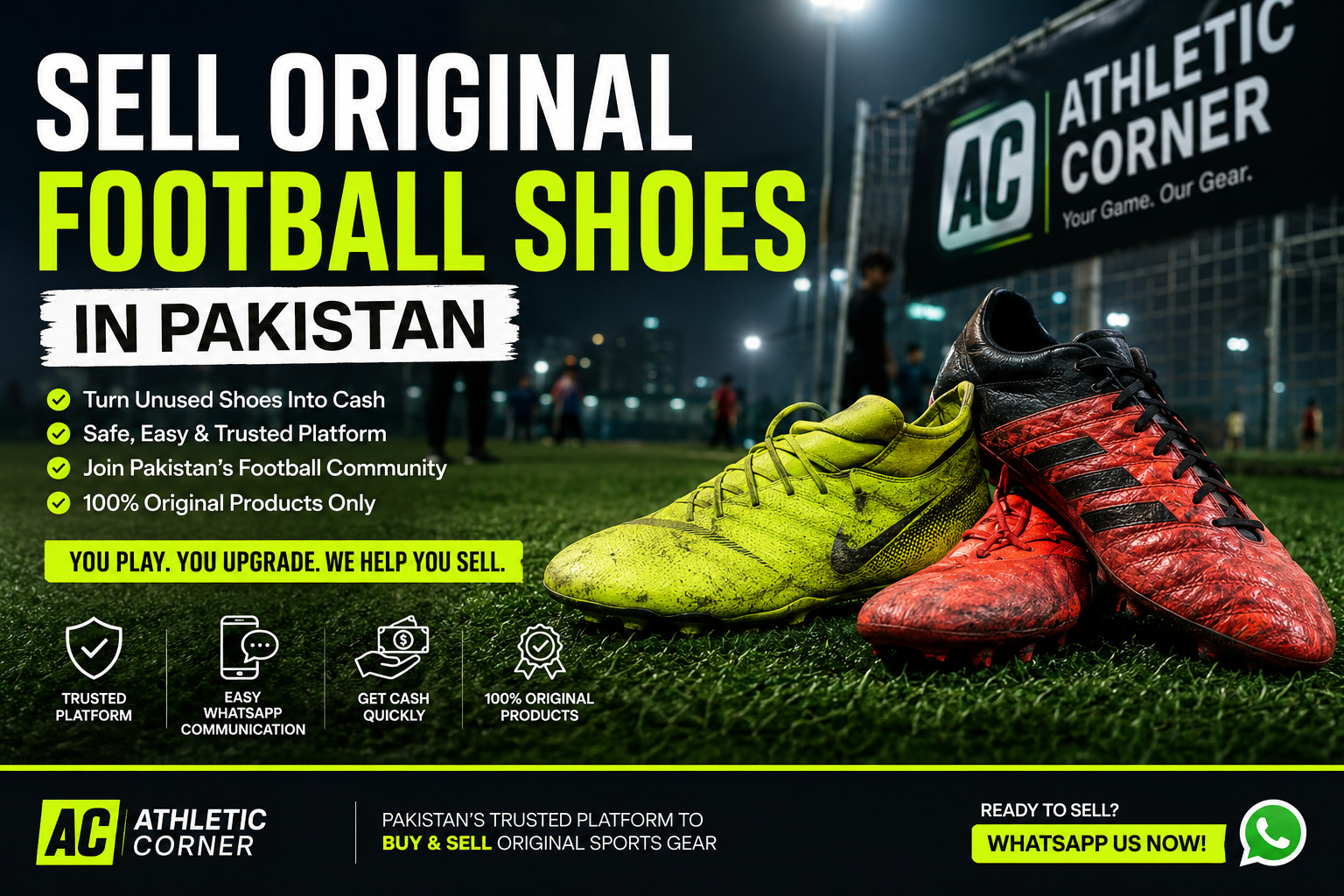 Sell football shoes