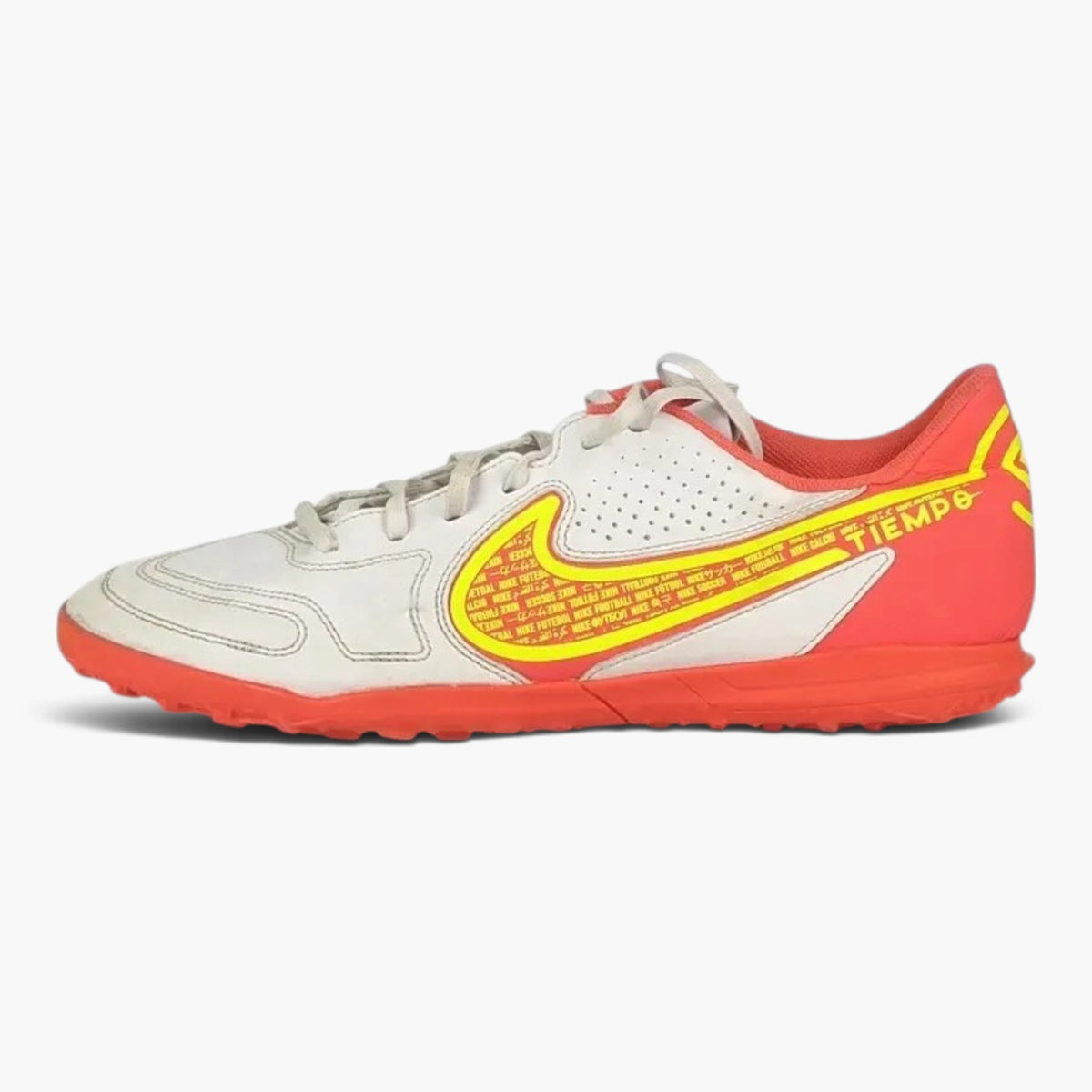 Nike Tiempo Legend 9 Club TF Motivation - White/Volt/Bright Crimson