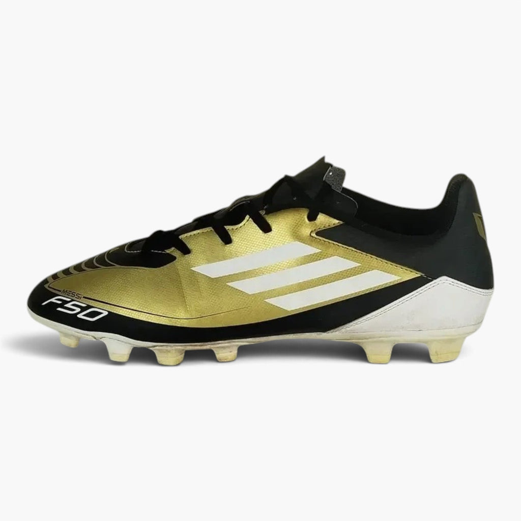 adidas F50 Messi Club FxG Triunfo Dorado - Gold Metallic/Footwear White/Core Black