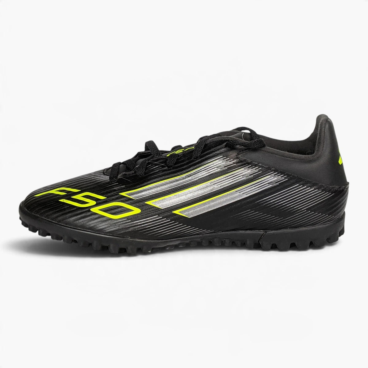 adidas F50 Club TF Electric Stealth - Core Black/Iron Metal/Lucid Lemon