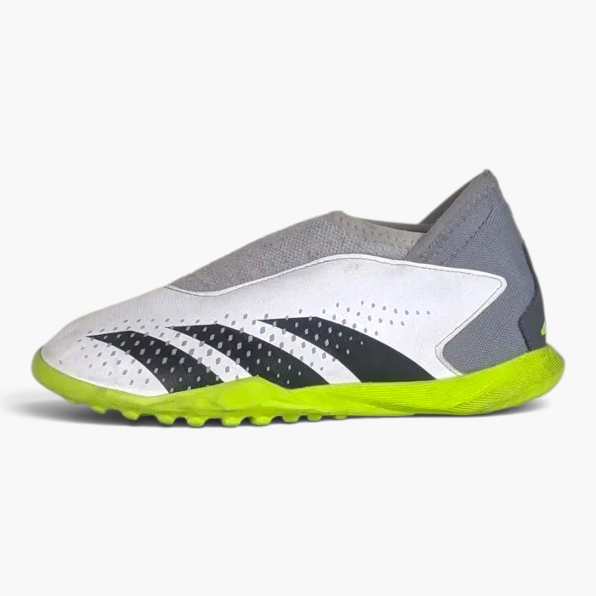 adidas Predator Accuracy .3 Laceless TF Crazyrush - Footwear White/Core Black/Lucid Lemon Kids