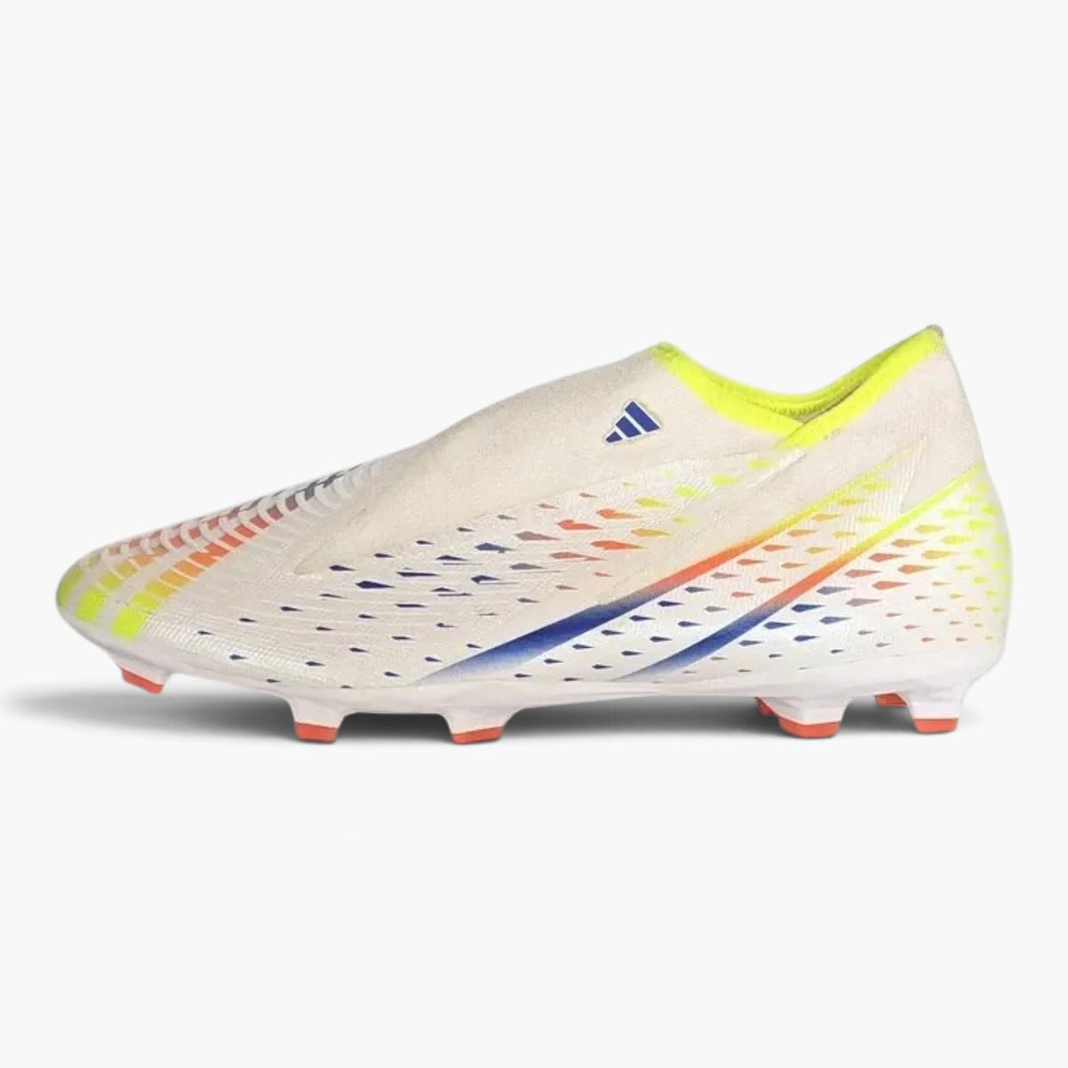 adidas Predator Edge .3 Laceless FG Al Rihla - Footwear White/Solar Yellow/Power Blue