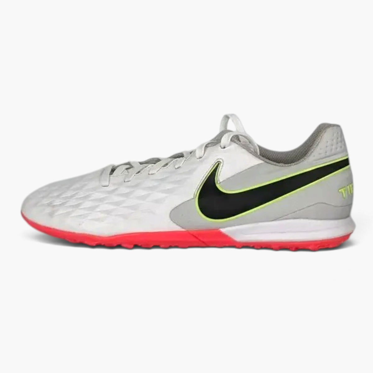 Nike Tiempo Legend 8 Academy TF Platinum - White/Black/Grey Fog/Bright Crimson