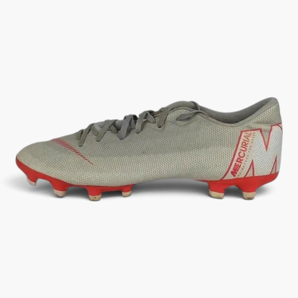 Nike Mercurial Vapor 12 Academy MG Raised On Concrete - Wolf Grey/Bright Crimson