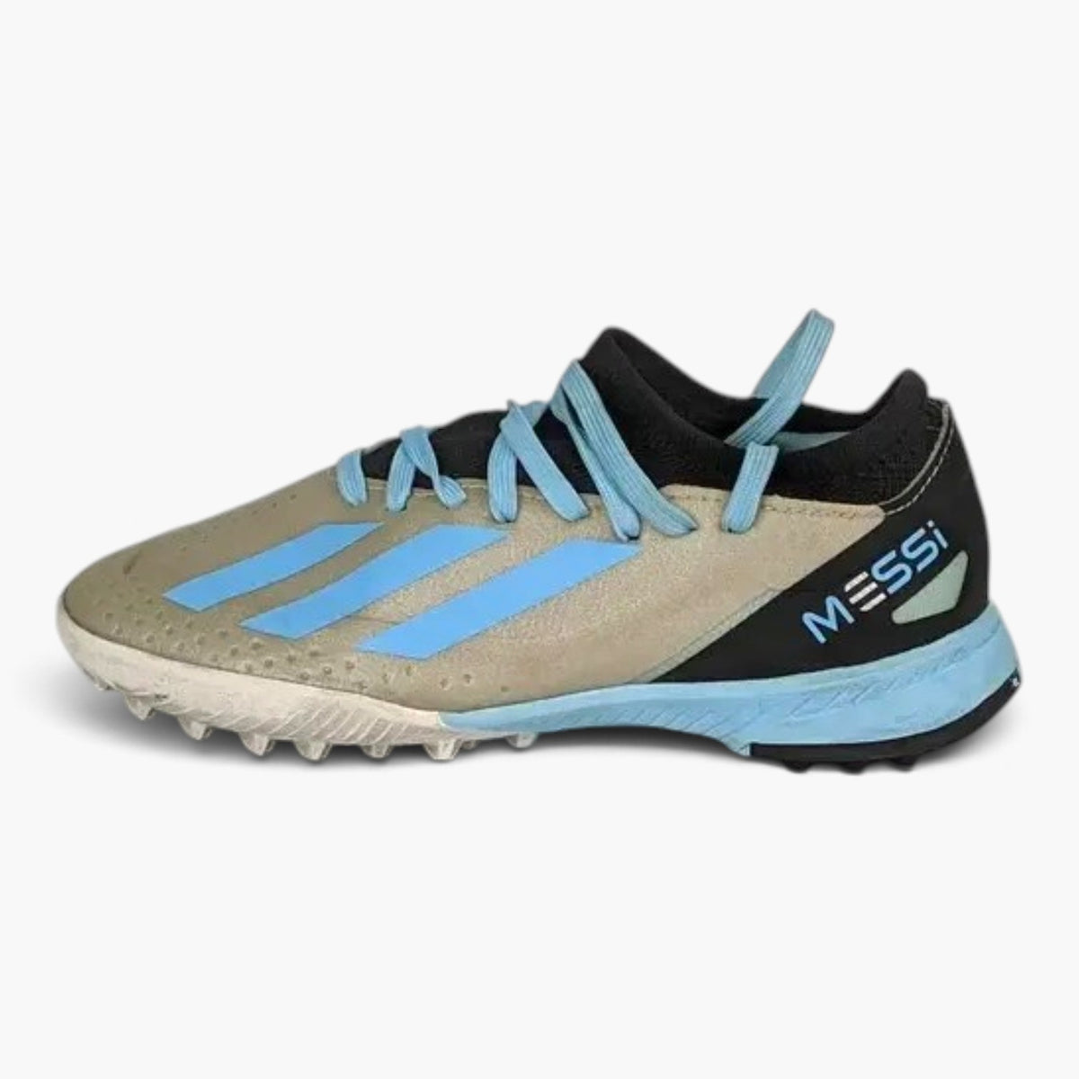 adidas X Crazyfast Messi .3 TF Infinito - Silver Metallic/Bliss Blue/Core Black Kids