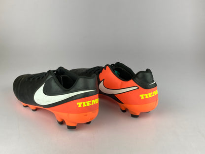 Nike TIEMPO GENIO II LEATHER FG 'Black Orange' 819213-018-Football-Athletic Corner