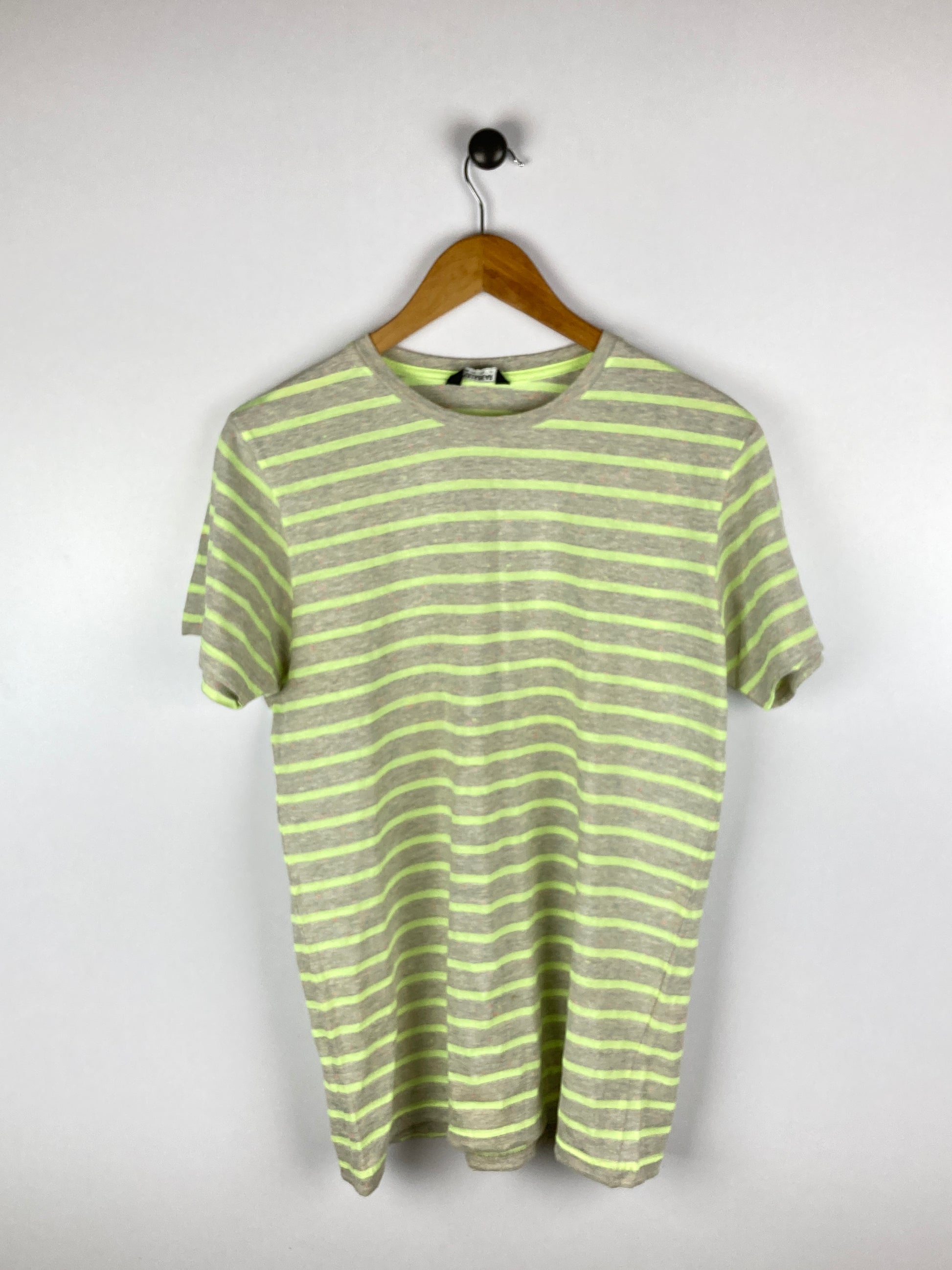 PULL&BEAR Printed Green Grey |Cotton | Crew Neck-Tees-Athletic Corner