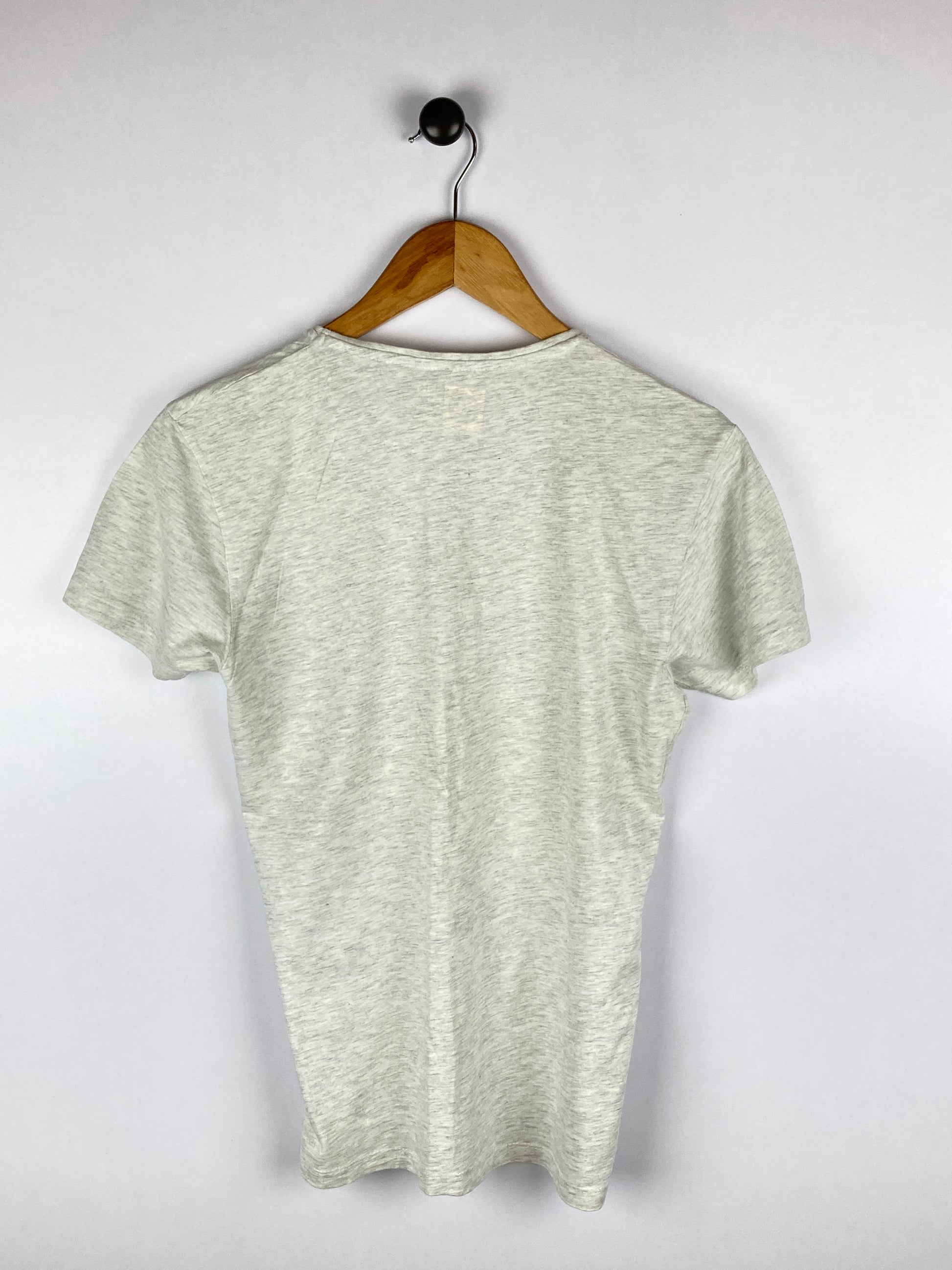 Cedar Wood State Basic Heather Grey | Cotton | V Neck-Tees-Athletic Corner