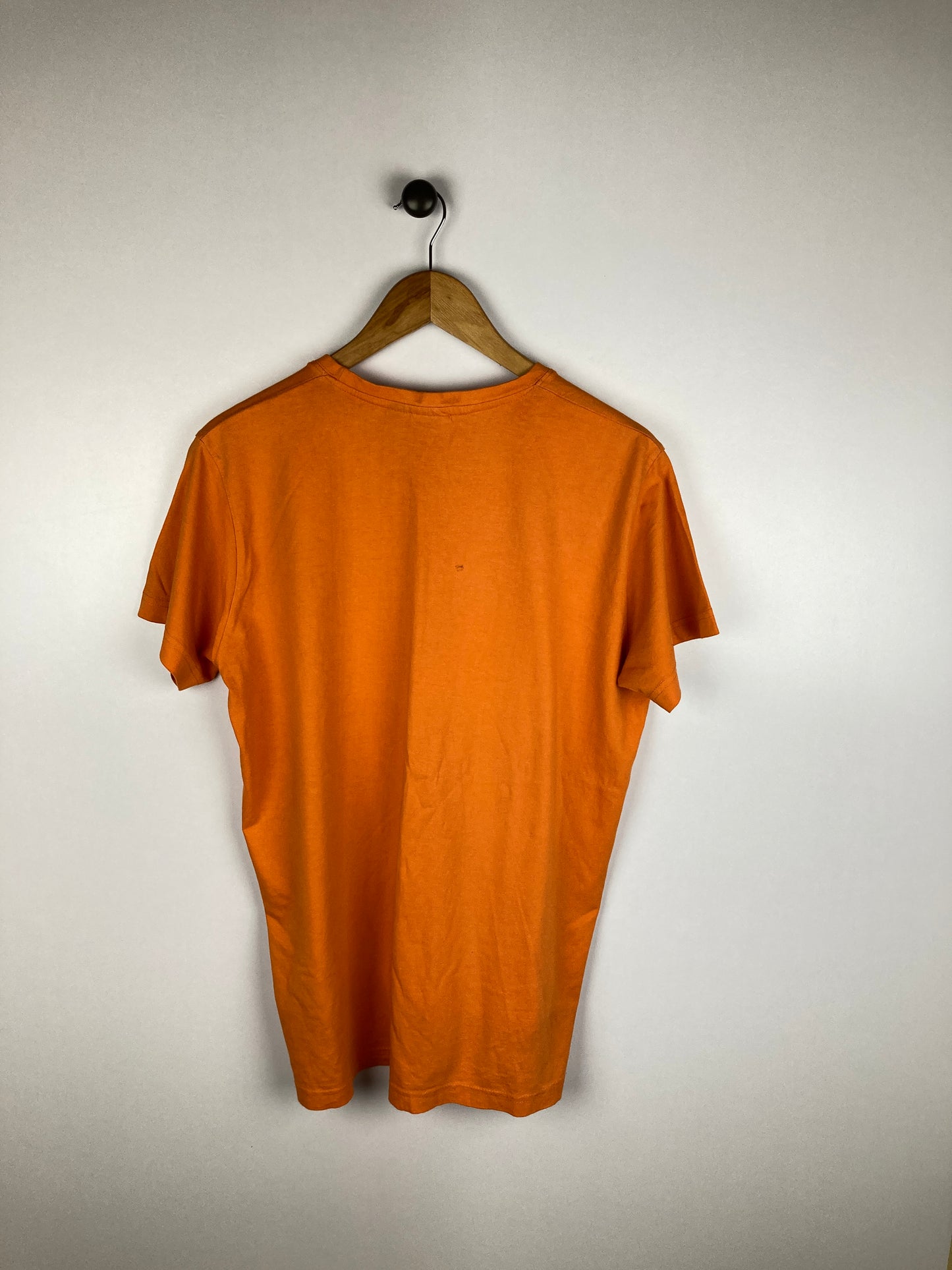 Livergy Printed Orange |Cotton| Crew Neck-Tees-Athletic Corner